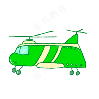 手绘儿童节玩具飞机