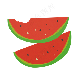 西瓜手绘可商用元素
