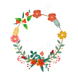 可爱矢量清新花朵边框