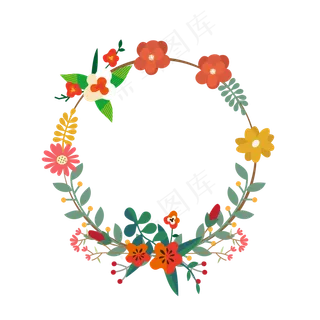 可爱矢量清新花朵边框