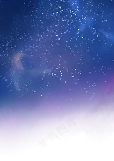 蓝色星空夜空,免抠元素