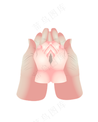 小孩牵大人温暖免扣