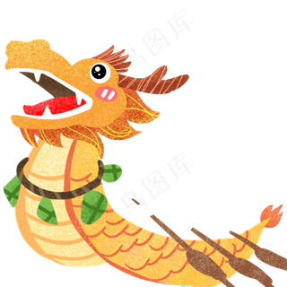 彩色的龙舟免抠图