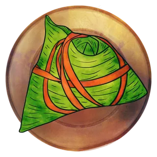 红色绳子绿色粽子