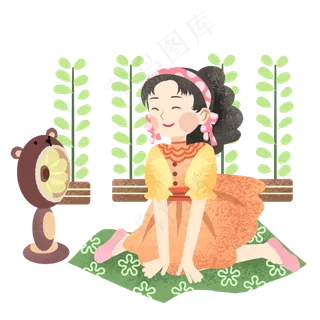 立夏在家吹风扇