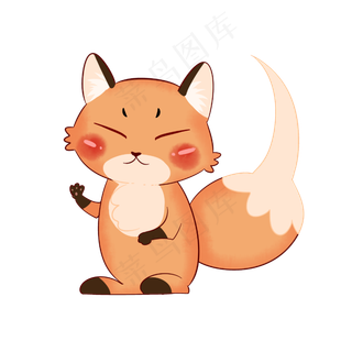 闭眼睛的狐狸,免抠元素