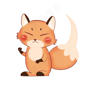 闭眼睛的狐狸,免抠元素