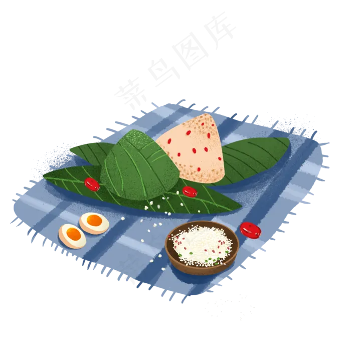 端午节吃粽子食物元素(2000X2000(DPI:300))psd模版下载
