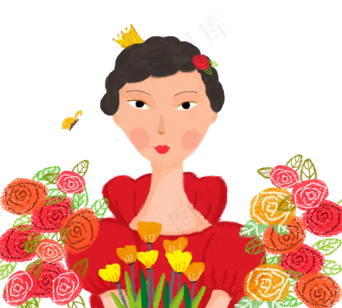 三八妇女节粉红红色女王节美丽如