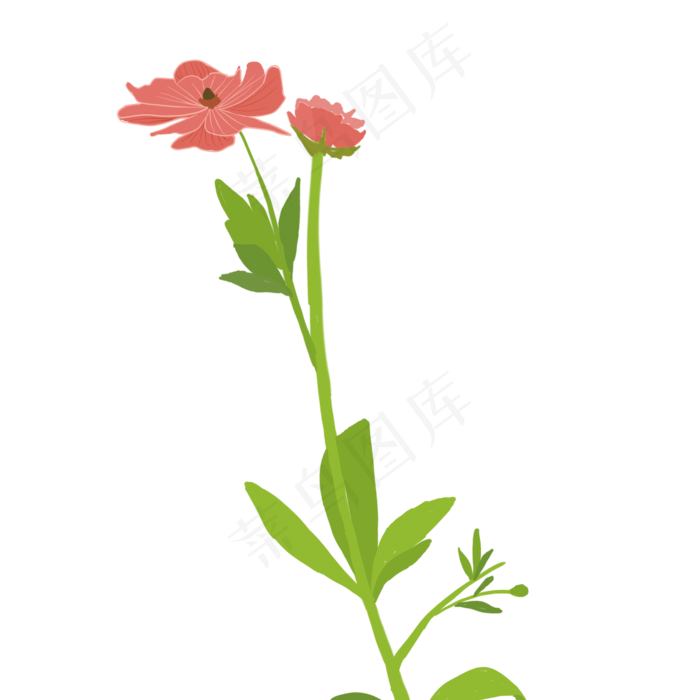 春天红色鲜花下载(2000X2000(DPI:300))psd模版下载