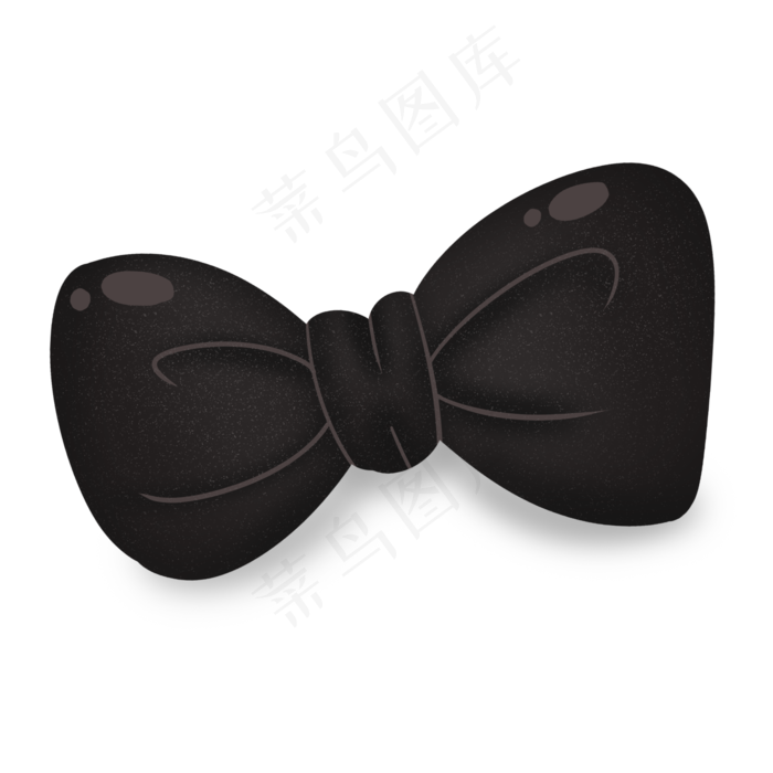 黑色卡通父亲节蝴蝶结领结