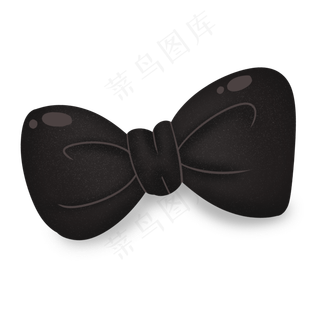 黑色卡通父亲节蝴蝶结领结