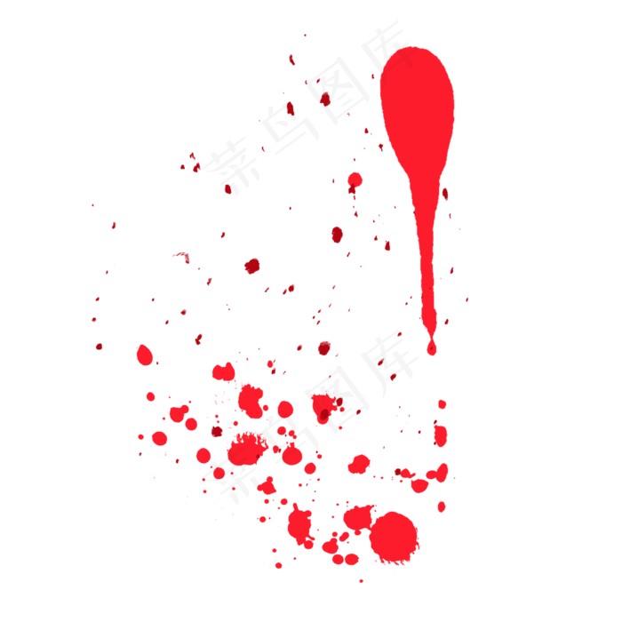 红色血迹抽象效果元素(2000X2000(DPI:300))psd模版下载
