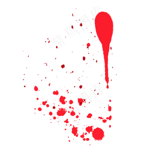红色血迹抽象效果元素