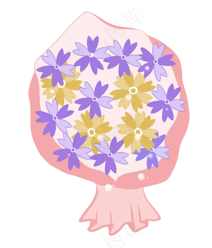 漂亮花束花朵(3000X3500(DPI:300))psd模版下载
