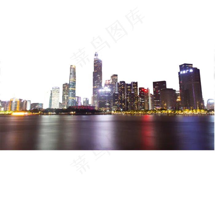 广州城市夜色,免抠元素(1000*1000px 300 dpi )psd模版下载