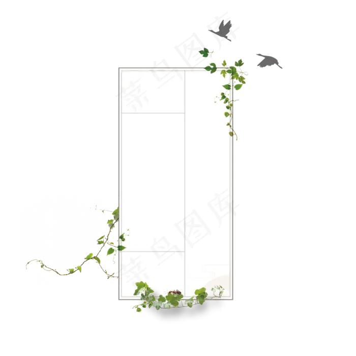 小清新小满节气装饰叶子边框,免抠元素(2000X2000(DPI:300))psd模版下载