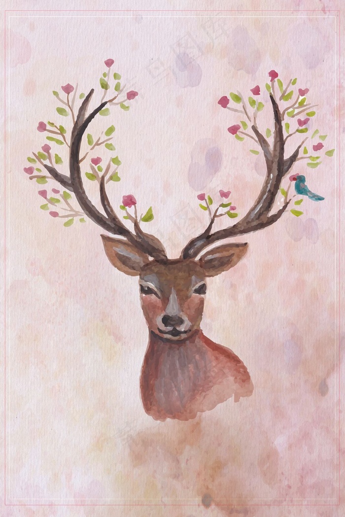 动物之手绘梅花鹿