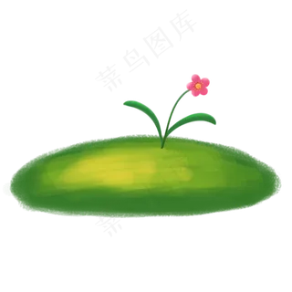 草地上的红色小花