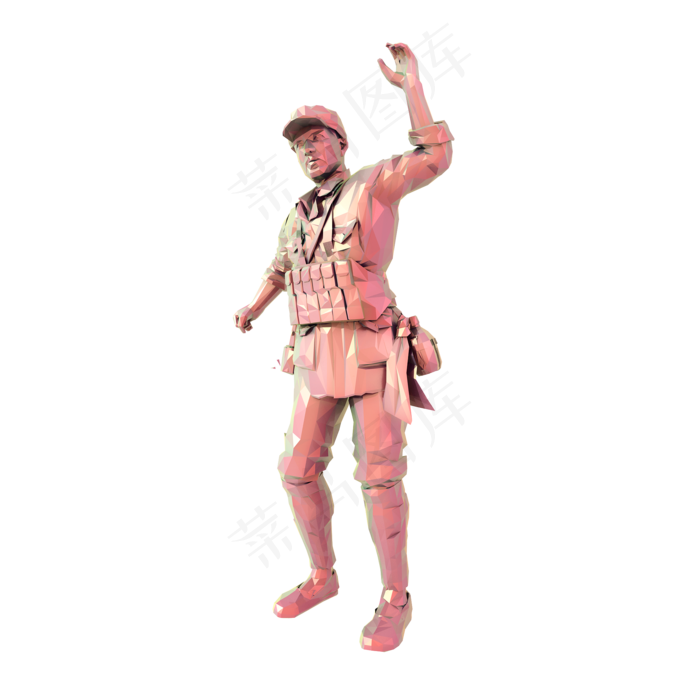 多边形烈士png图