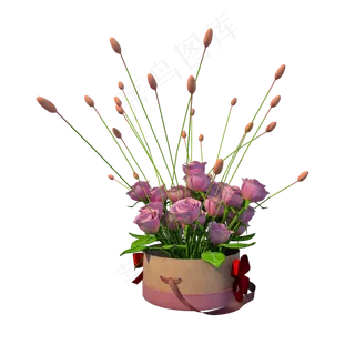 玫瑰花盒png图