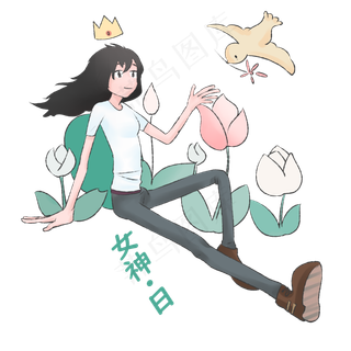 妇女节送祝福的小鸟