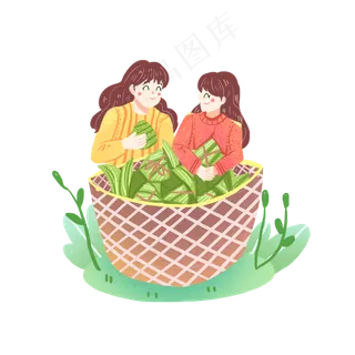 端午包粽子素材