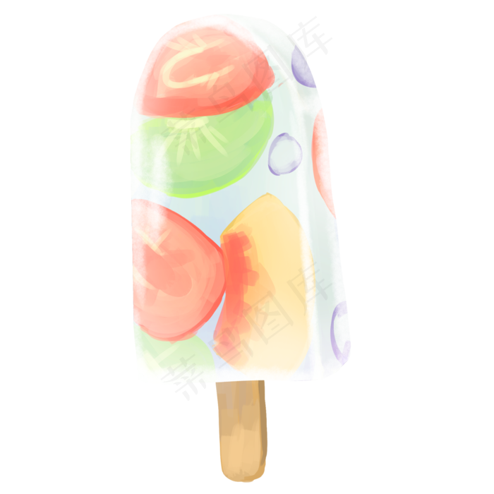 夏季水果雪糕(2000X2000(DPI:300))psd模版下载