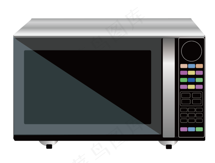 手绘微波炉家电插画
