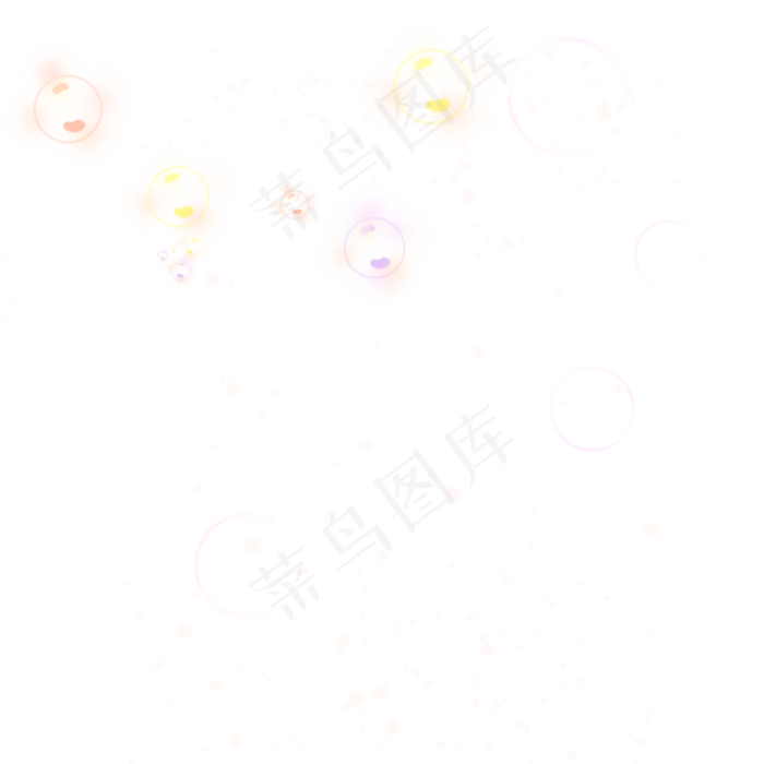 浪漫漂浮的泡泡气泡,免抠元素(2000*2000px 300 dpi )psd模版下载