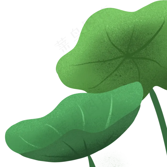 卡通的绿色叶子植物(2000X2000(DPI:300))psd模版下载
