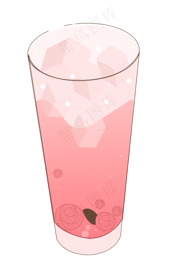 夏日玫瑰气泡水