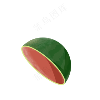 切开的西瓜免抠图