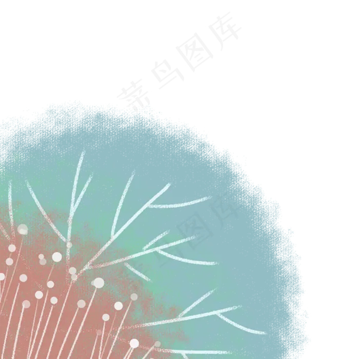 春天植物装饰下载(2000X2000(DPI:300))psd模版下载