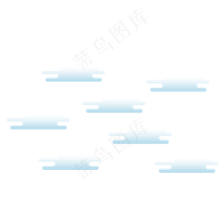 创意天空简约祥云,免抠元素