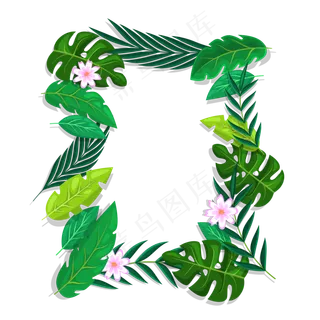 卡通夏至夏天叶子植物免扣素材