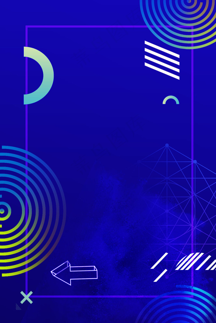 大气商务招聘几何流体渐变背景