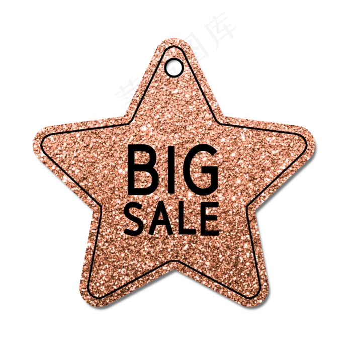 金色金粉电商促销吊牌(2000X2000(DPI:300))psd模版下载