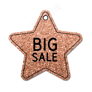 金色金粉电商促销吊牌