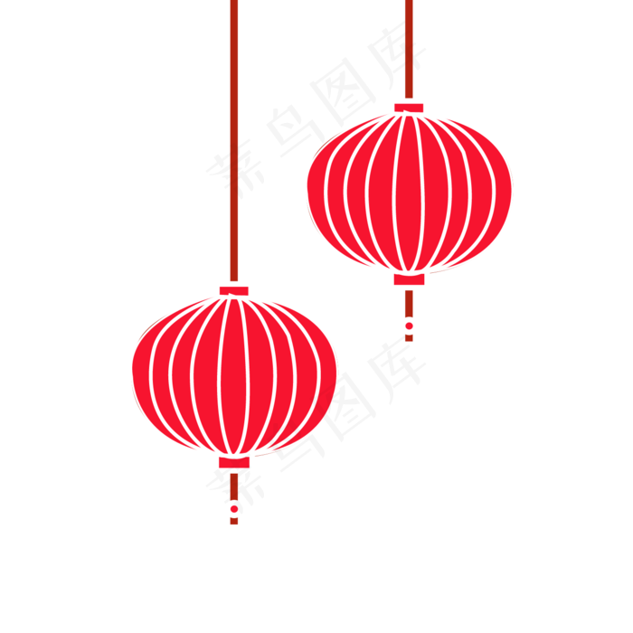元宵节矢量红色灯笼图案,免抠元素(1417*1417px 300 dpi )ai矢量模版下载