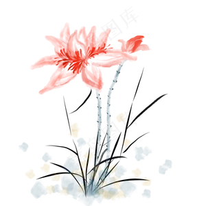 水墨荷花中国风