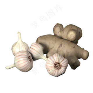 厨房食材生姜大蒜,免抠元素