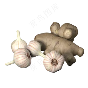 厨房食材生姜大蒜,免抠元素