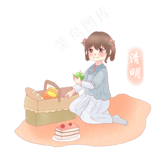 谷雨准备上坟女孩