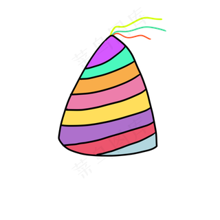 儿童节派对彩色帽子