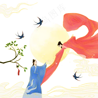 国潮七夕牛郎织女相会