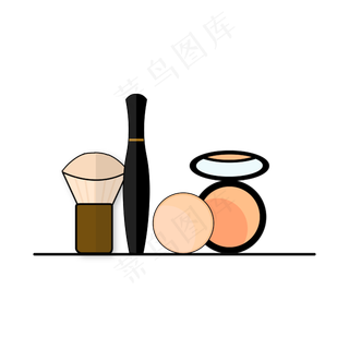 水量手绘卡通化妆品