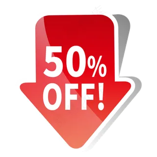 红色降价标签,免抠元素