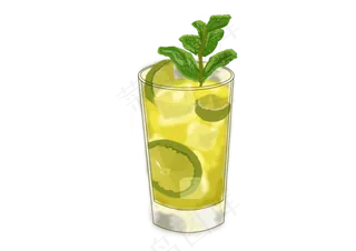 柠檬冷饮清新果汁元素