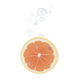 冰凉气泡饮料西柚